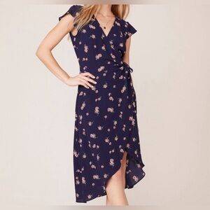 BB Dakota April Showers Floral Midi Dress